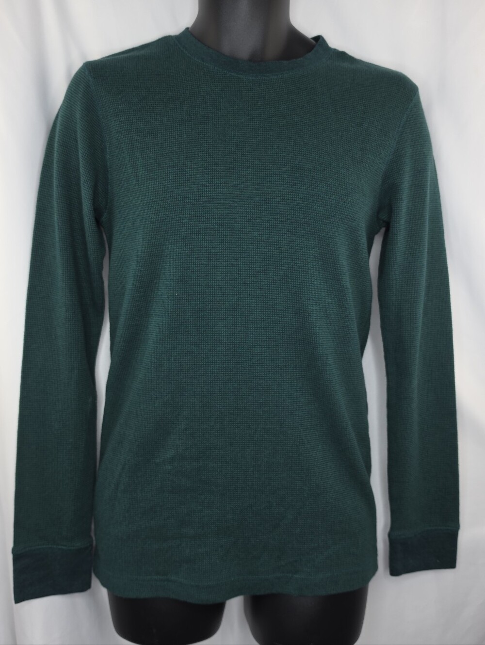 St. John's Bay Men's Crewneck Thermal Green Size Small Super Soft 2008